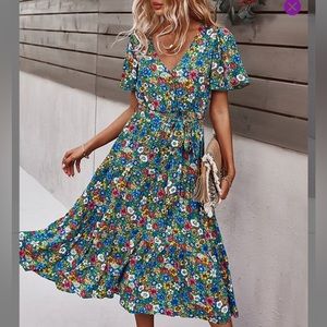 Women’s floral flare dress
